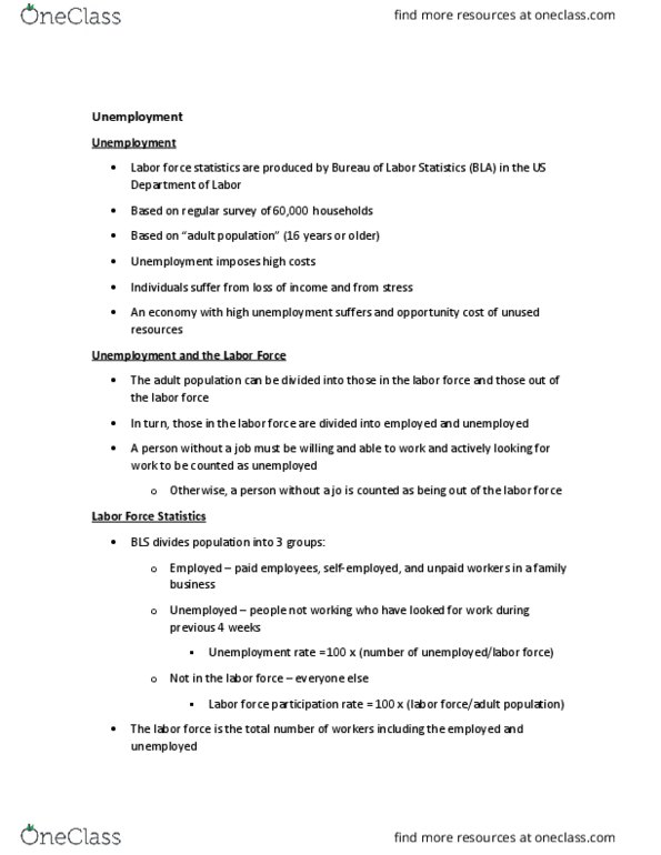 ECON 13 Lecture Notes - Lecture 4: Uric Acid, Unpaid Work, Barometer thumbnail