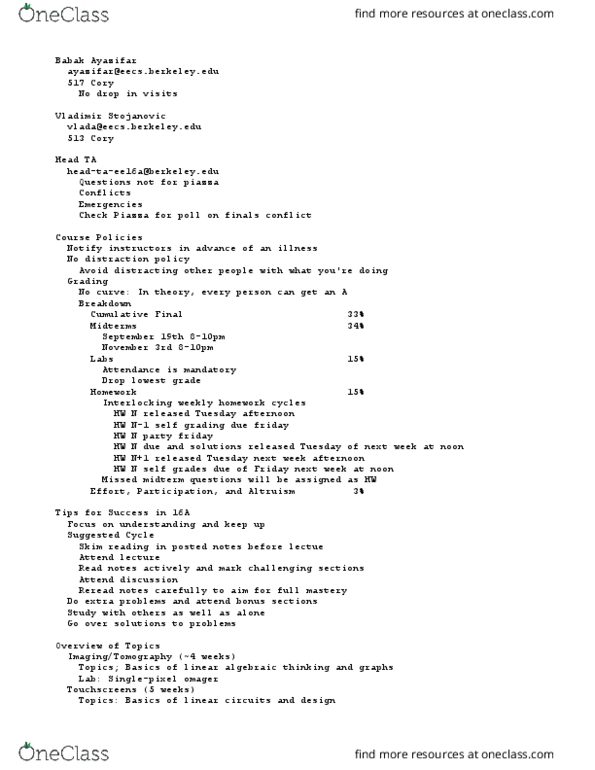 EL ENG 16A Lecture Notes - Lecture 1: Tuesday Afternoon, Pagerank thumbnail