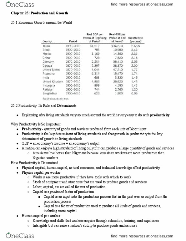 ECON 20B Chapter Notes - Chapter 25: Foreign Portfolio Investment, Human Capital, Longrun thumbnail