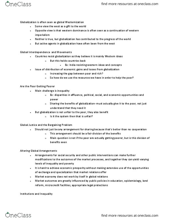 INTL 1101 Lecture Notes - Lecture 6: Westernization, Fair Division, Market Economy thumbnail