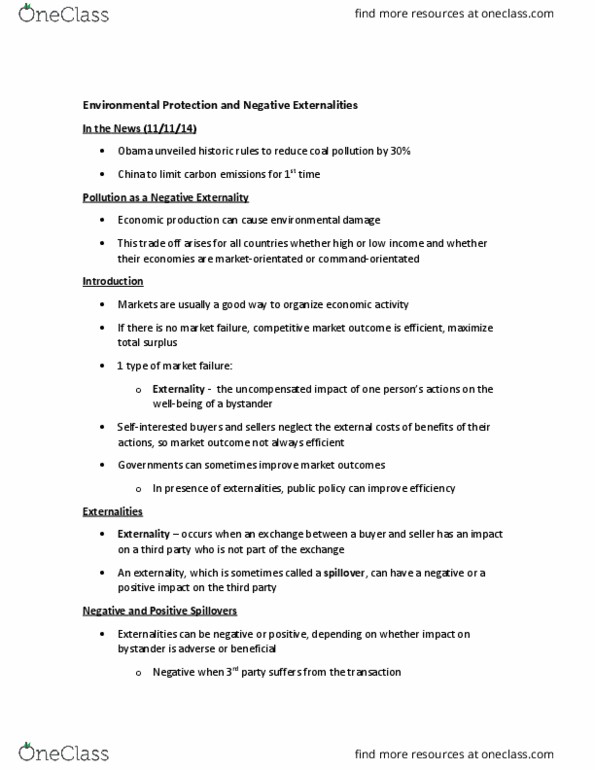 ECON 13 Lecture Notes - Lecture 10: Social Cost, Market Failure, Productive Efficiency thumbnail