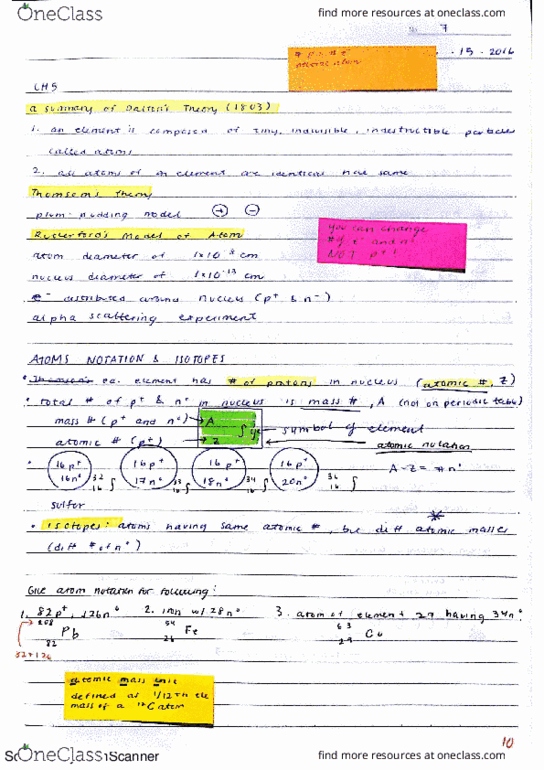 CHEM 305 Lecture 7: ch5: Atom and Isotope Notation; Emission Spectra; Periodic Law thumbnail