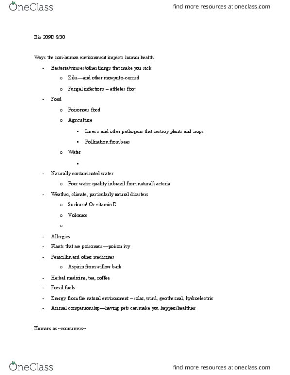 BIOLOGY 290 Lecture Notes - Lecture 1: Soil Fertility, Microbiota, Aspirin thumbnail