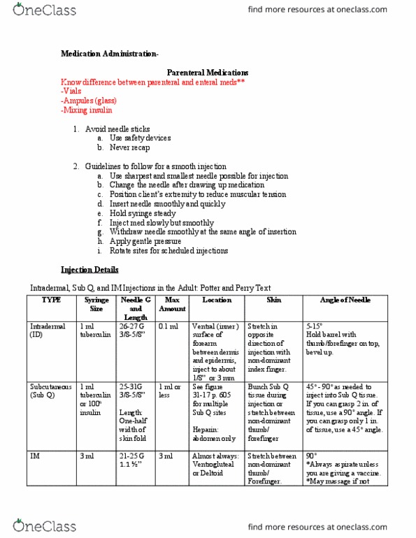 NUR 324 Lecture Notes - Lecture 3: Heparin, Greater Trochanter, Iliac Crest thumbnail