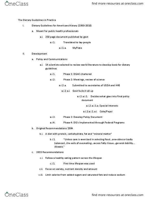 NUTR 340 Lecture Notes - Lecture 1: Trans Fat, Food Security, Myplate thumbnail