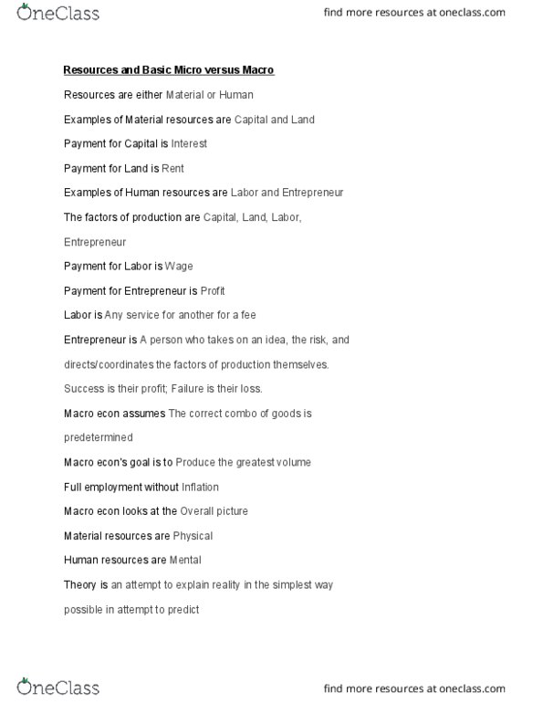 01:220:102 Lecture Notes - Lecture 5: Price Mechanism, Full Employment, Human Resources thumbnail