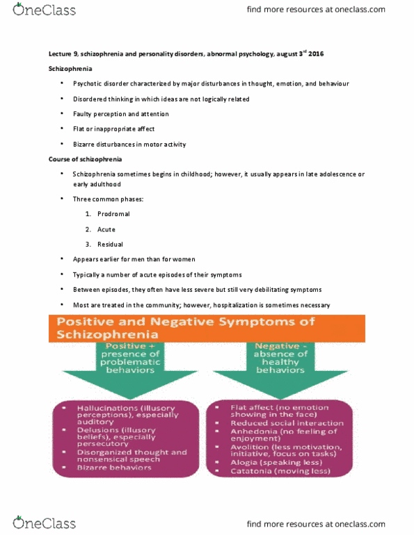 PSYC 2030U Lecture Notes - Lecture 9: Dsm-5, List Of Sovereign States By Suicide Rate, Mood Disorder thumbnail