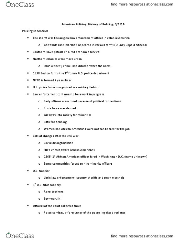 SPEA-J - Public And Environmental Affairs SPEA-J 321 Lecture Notes - Lecture 3: Reasonable Suspicion, Mission Creep, Homeland Security thumbnail