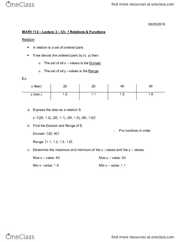 MATH 112 Lecture 3: MATH 112 - Lecture 3 thumbnail