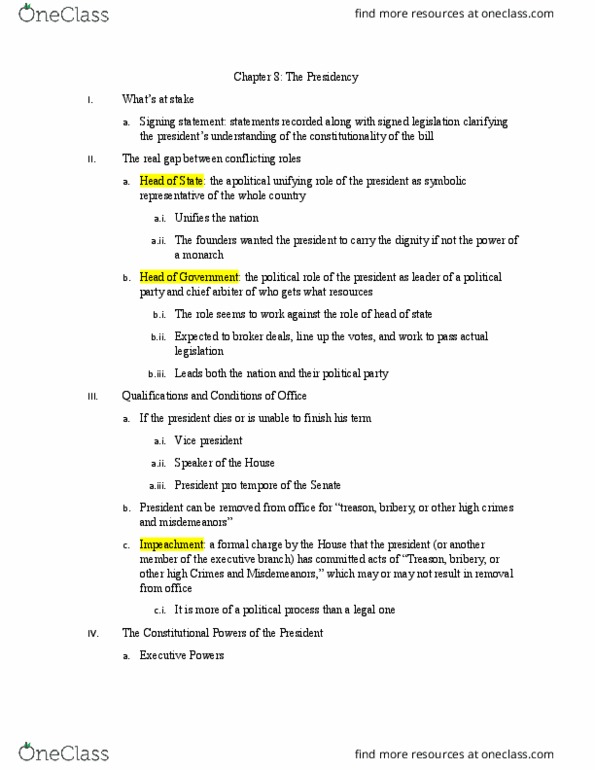 POSC150 Lecture Notes - Lecture 15: Divided Government, United States Federal Executive Departments, Senatorial Courtesy thumbnail