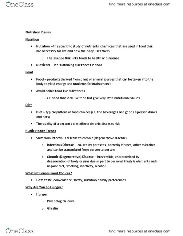 BIO SCI 9A Lecture Notes - Lecture 1: Carbohydrate, Dietary Fiber, Degenerative Disease thumbnail