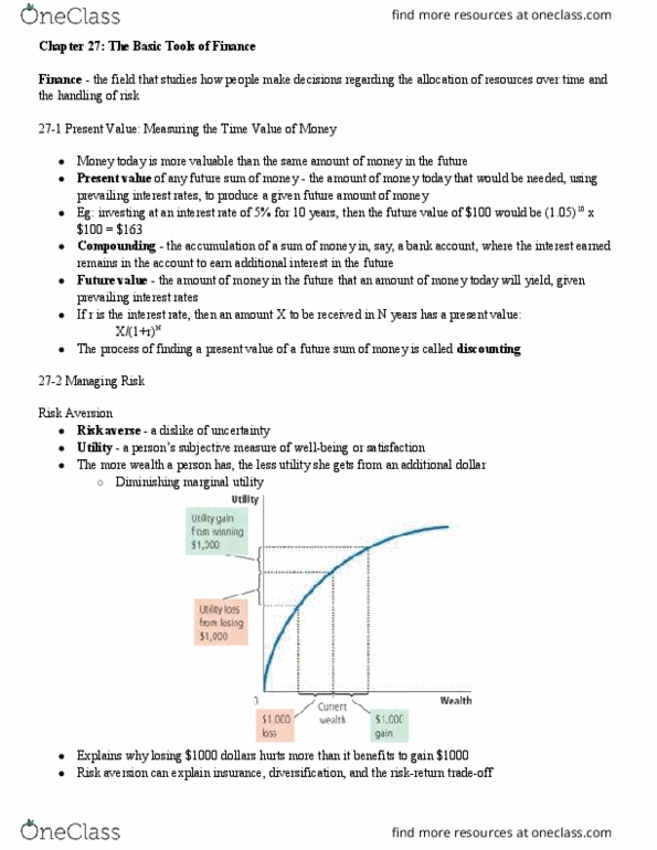 ECON 20B Chapter Notes - Chapter 27: Mutual Fund, Efficient-Market Hypothesis, Fundamental Analysis thumbnail