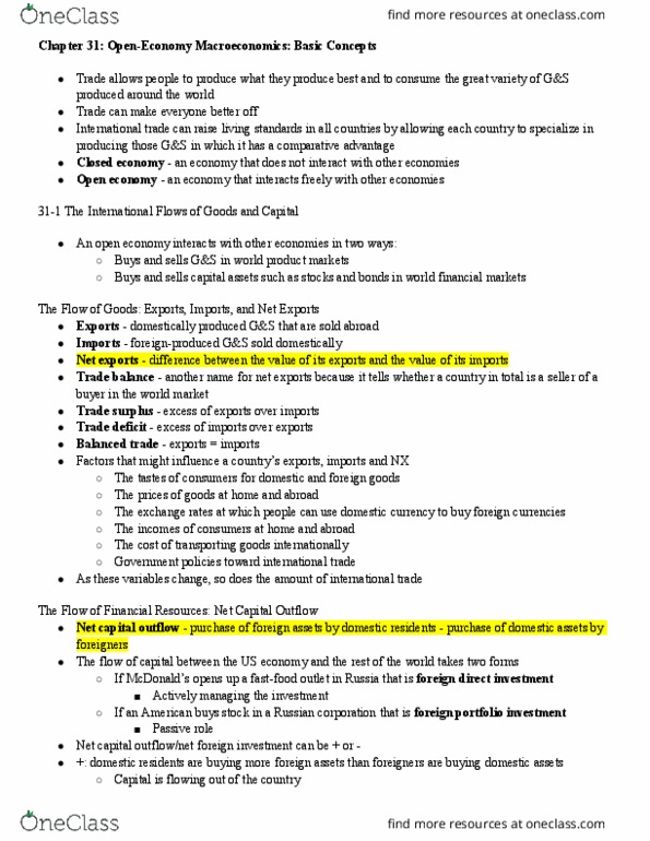 ECON 20B Chapter Notes - Chapter 31: American Cheese, Arbitrage, Substitute Good thumbnail