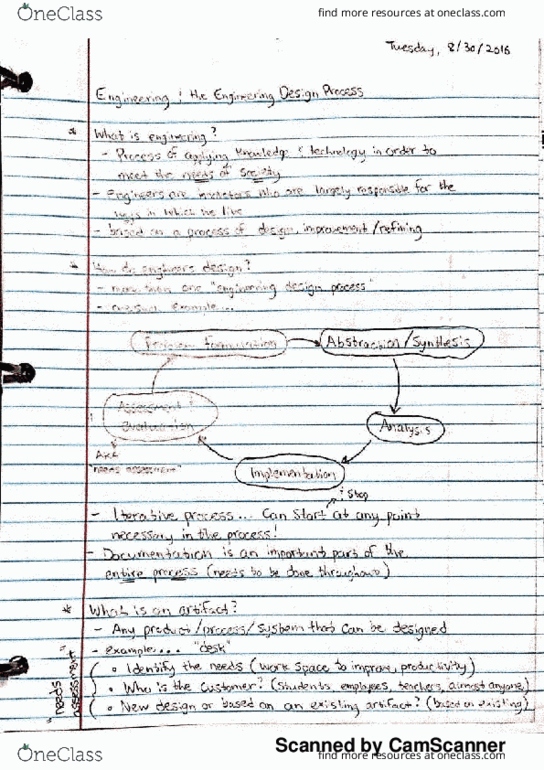 EG 10111 Lecture 1: Intro to Engineering Lecture: Design Process thumbnail