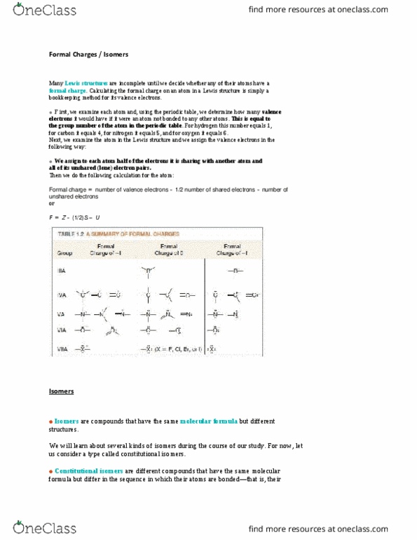 CHEM 212 Chapter Notes - Chapter 1: Nail Polish, Propylene Oxide, Formal Charge thumbnail