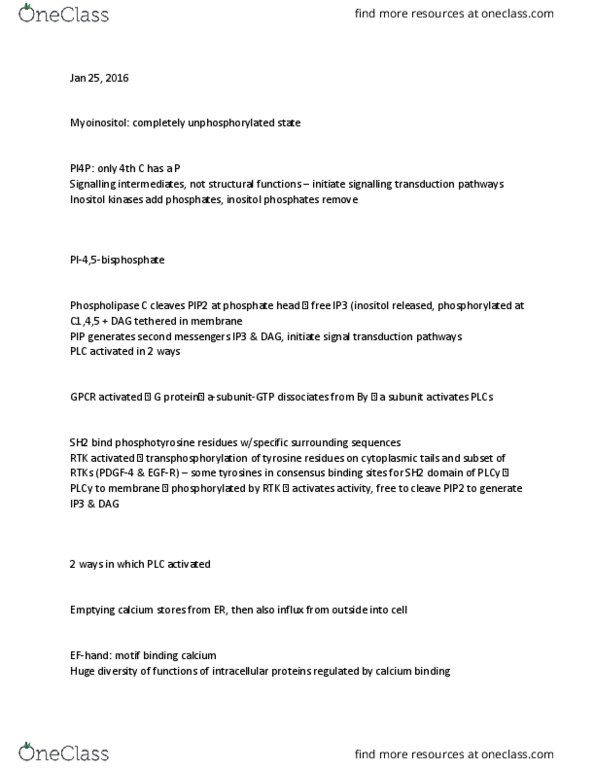 ANAT 565 Lecture Notes - Lecture 3: Sumo Protein, Metastasis, Fyve Domain thumbnail