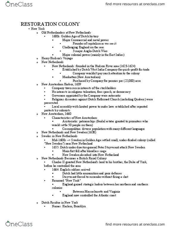 HIST 2111 Lecture Notes - Lecture 3: Olive Oil, Blue Law, Savannah Indians thumbnail