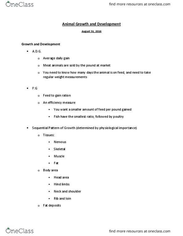 ANS 3006C Lecture Notes - Lecture 5: Insulin-Like Growth Factor 1, Hypothyroidism, Cortisol thumbnail