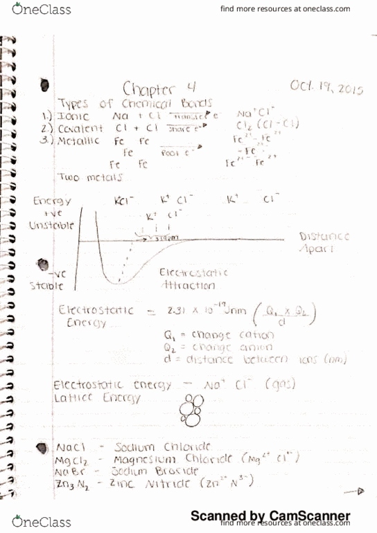 CHEM 115 Lecture 7: Chemical Bonds - Chemistry thumbnail