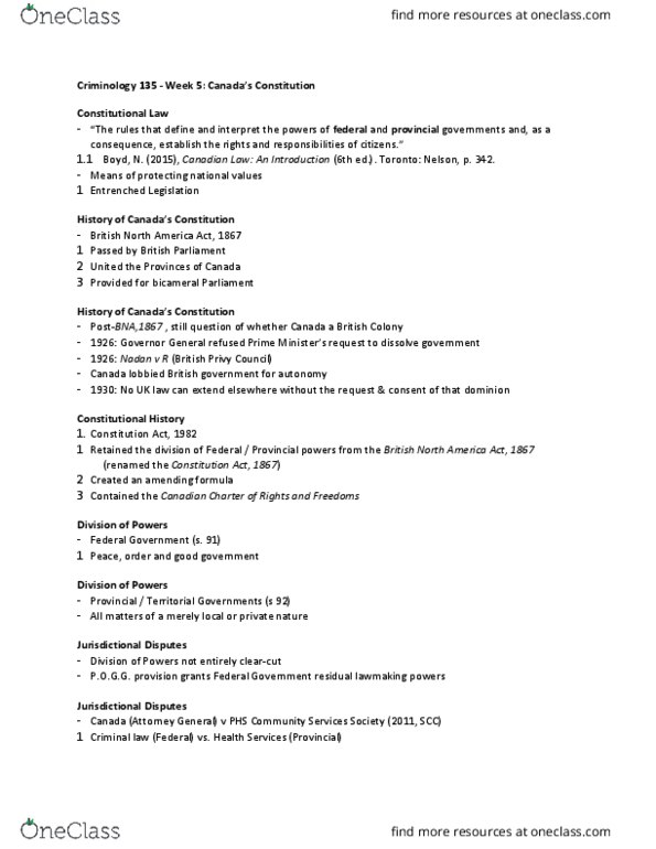 CRIM 135 Lecture Notes - Lecture 4: Freedom Of Movement, Arbitrary Arrest And Detention, Privy Council Of The United Kingdom thumbnail