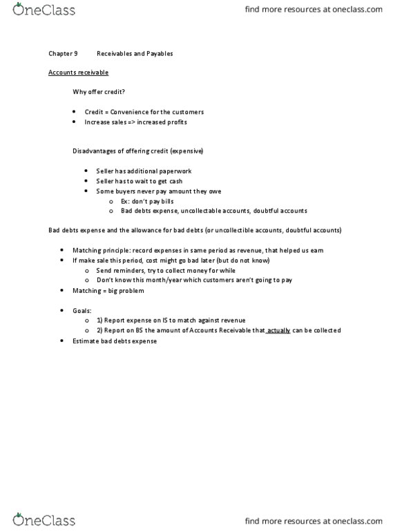 ACCT 209 Lecture Notes - Lecture 10: Financial Statement, Interest Bearing Note, Promissory Note thumbnail