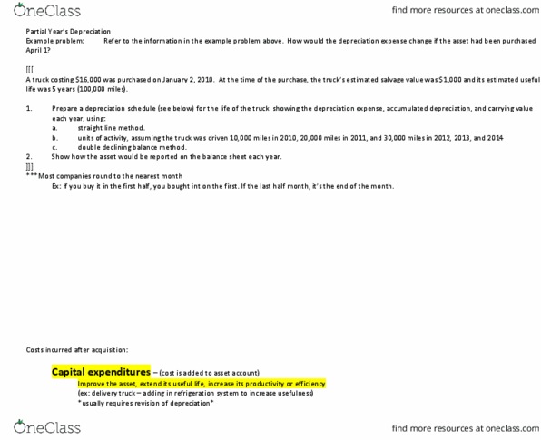 ACCT 209 Lecture 3: long term assets 3 thumbnail