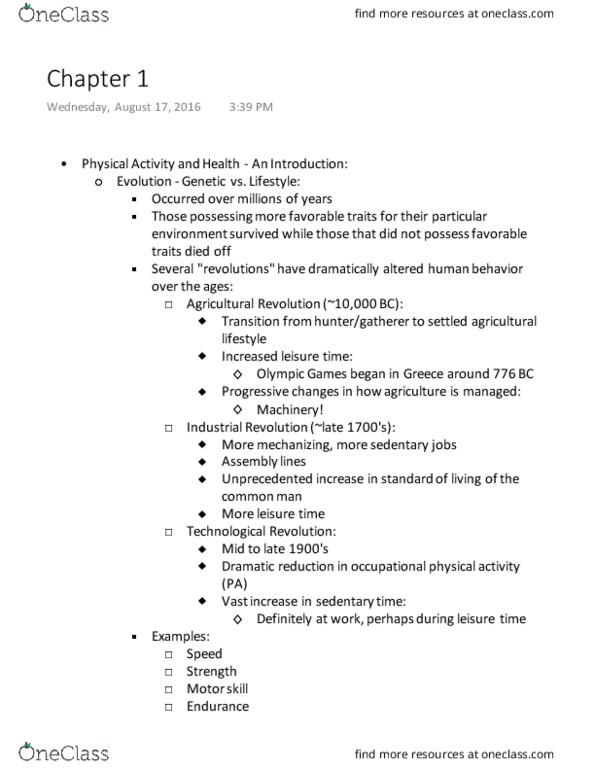 ES 2100 Lecture Notes - Lecture 1: Jeremy Morris, Weight Training, Motor Skill thumbnail