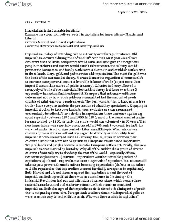 AS.190.209 Lecture Notes - Lecture 7: Underconsumption, Mercantilism thumbnail