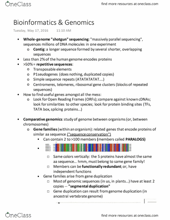 BIOL 202 Lecture 9: Bioinformatics & Genomics thumbnail