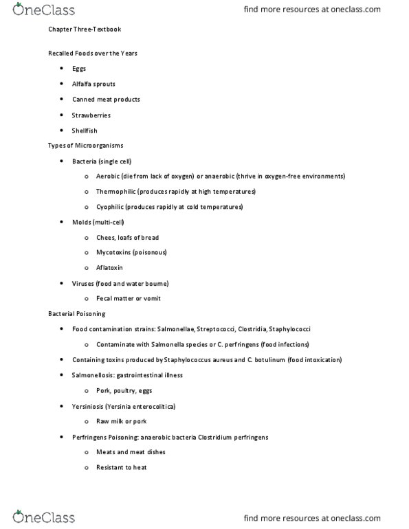 FS HN 111 Chapter Notes - Chapter 3: Feces, Food Additives Amendment Of 1958, Shigatoxigenic And Verotoxigenic Escherichia Coli thumbnail