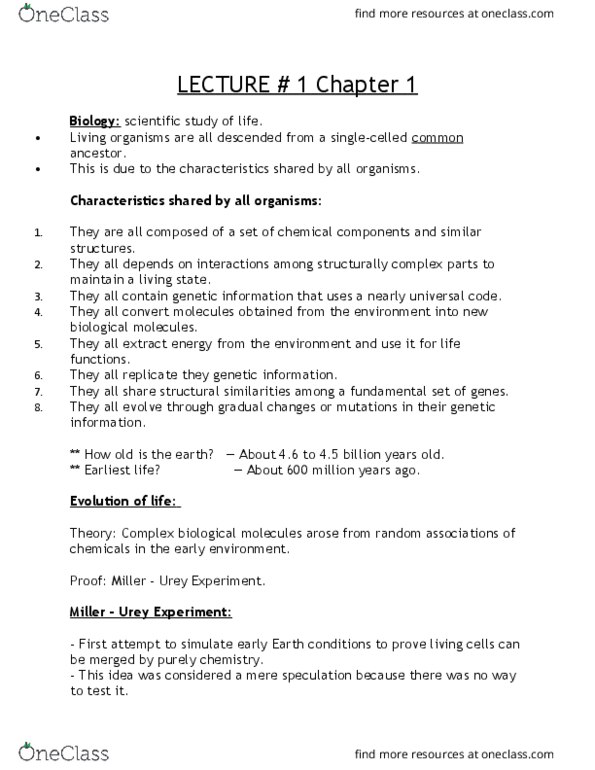 BSC 2010 Lecture 1: What's Biology? thumbnail