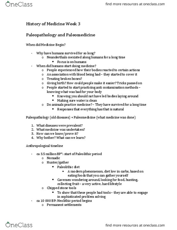 History of Science 2220 Lecture Notes - Lecture 3: Osteoporosis, Smallpox, Kidney Stone Disease thumbnail