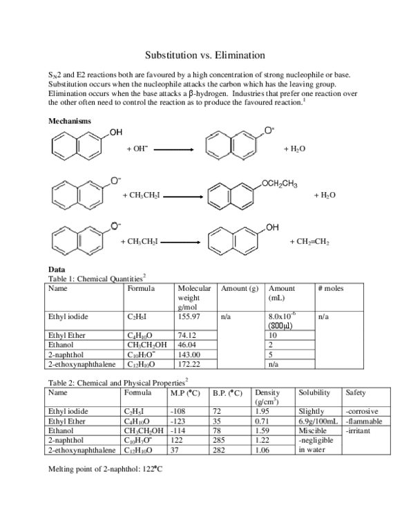 CHEM 212 Lecture Notes - Nucleophilic Substitution, Sn2 Reaction, Elimination Reaction thumbnail