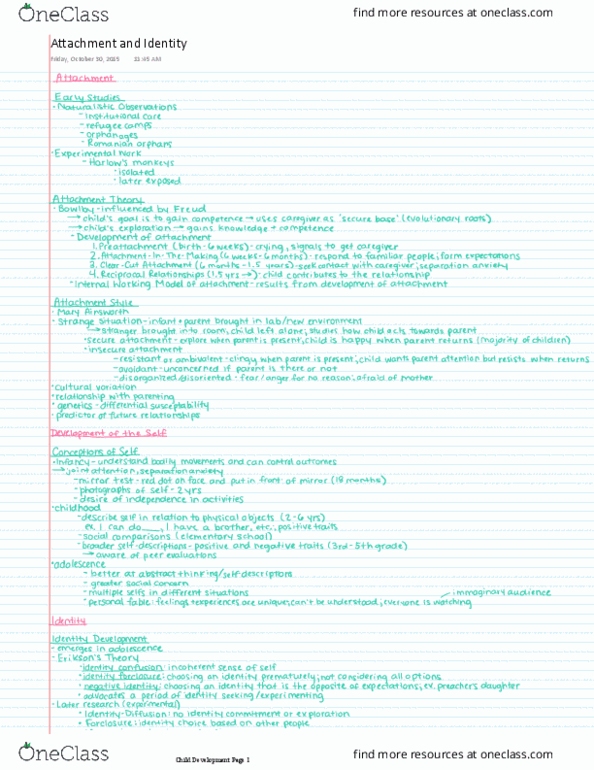 PSYC 2350 Lecture 11: Attachment and Identity thumbnail