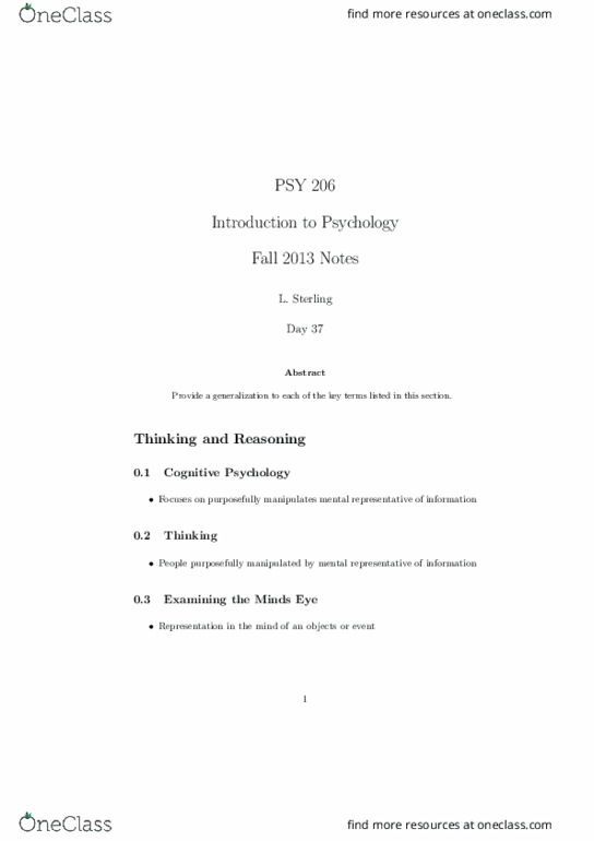 PSY 206 Lecture Notes - Lecture 37: Psy, Representativeness Heuristic thumbnail