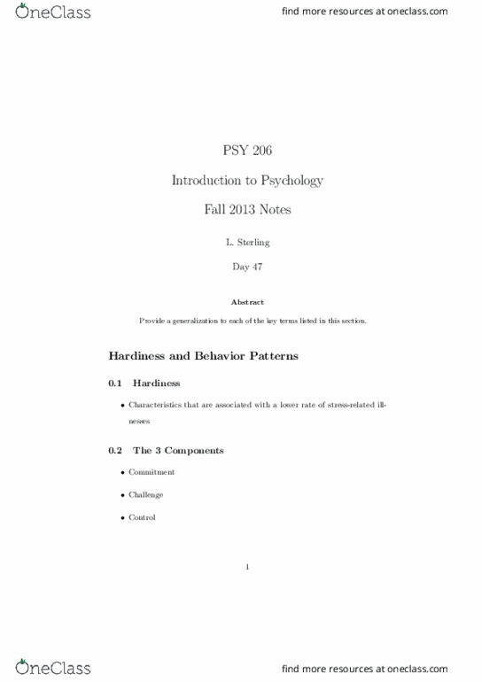 PSY 206 Lecture Notes - Lecture 47: Psy, Mutual Broadcasting System thumbnail