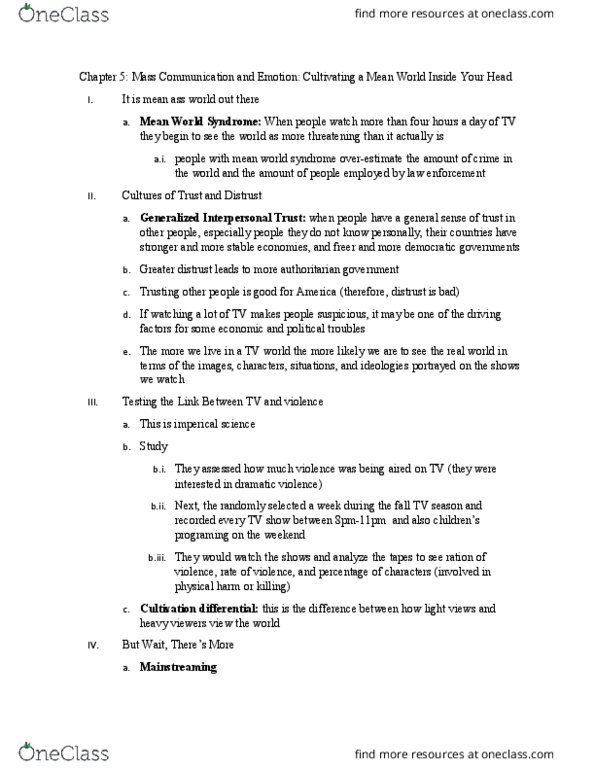 COMM256 Lecture Notes - Lecture 10: Mirror Neuron thumbnail