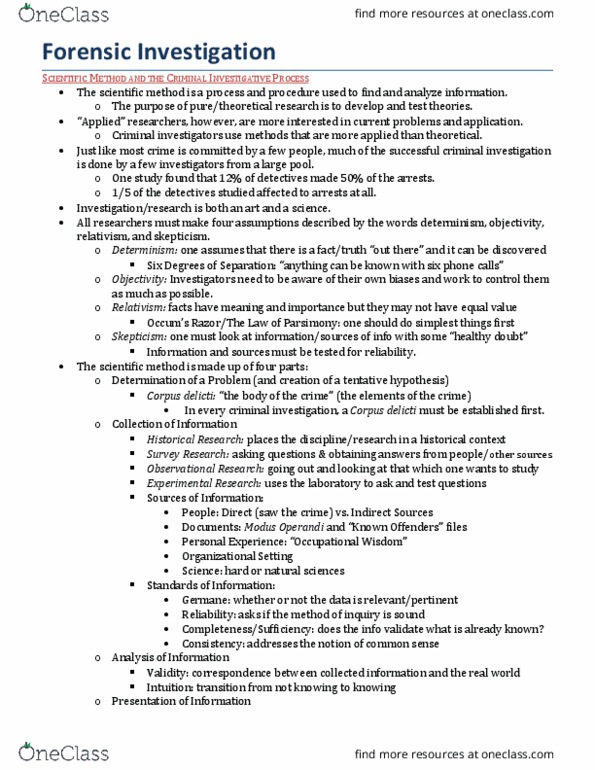 CJ 3405 Lecture Notes - Lecture 8: Nolle Prosequi, Corpus Delicti, Institute Of Historical Research thumbnail