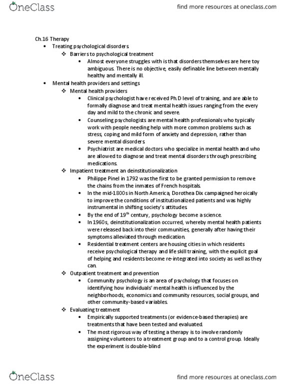 PSYA01H3 Lecture Notes - Lecture 4: Transcranial Magnetic Stimulation, Systematic Desensitization, Bipolar Disorder thumbnail