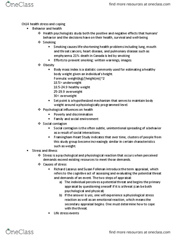 PSYA01H3 Lecture Notes - Lecture 7: Explanatory Style, Posttraumatic Growth, Viktor Frankl thumbnail