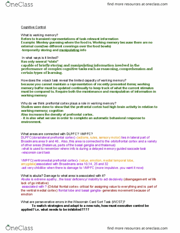 PSCH 343 Lecture Notes - Lecture 4: Stroop Effect, Somatic Marker Hypothesis, Electrodermal Activity thumbnail