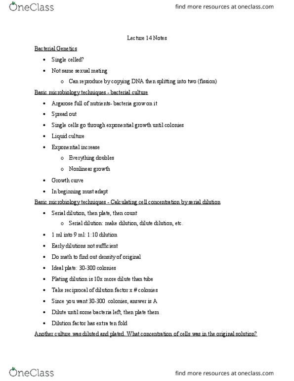 BIOL 2301 Lecture Notes - Lecture 14: Methyl Group, Nuclease, Rolling Circle Replication thumbnail