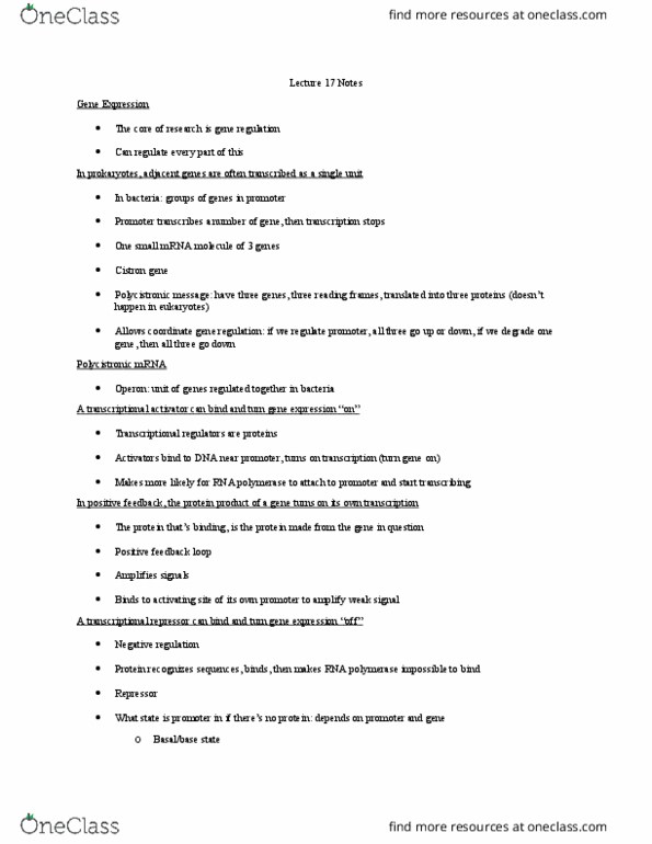 BIOL 2301 Lecture Notes - Lecture 17: Adenylyl Cyclase, Wild Type, Cyclic Adenosine Monophosphate thumbnail