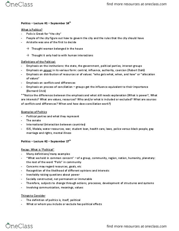 POLS 110 Lecture Notes - Lecture 1: Normative Economics, Inductive Reasoning, Deductive Reasoning thumbnail