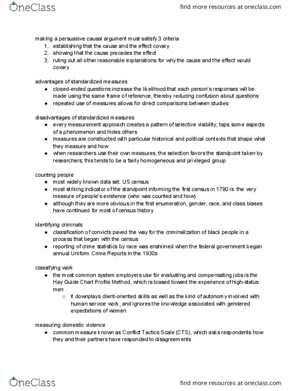 WMST 410 Chapter Notes - Chapter 4: Statistical Significance, Statistical Hypothesis Testing, Conflict Tactics Scale thumbnail