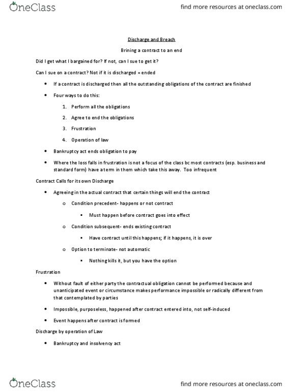 BU231 Lecture Notes - Lecture 6: Condition Subsequent, Condition Precedent thumbnail