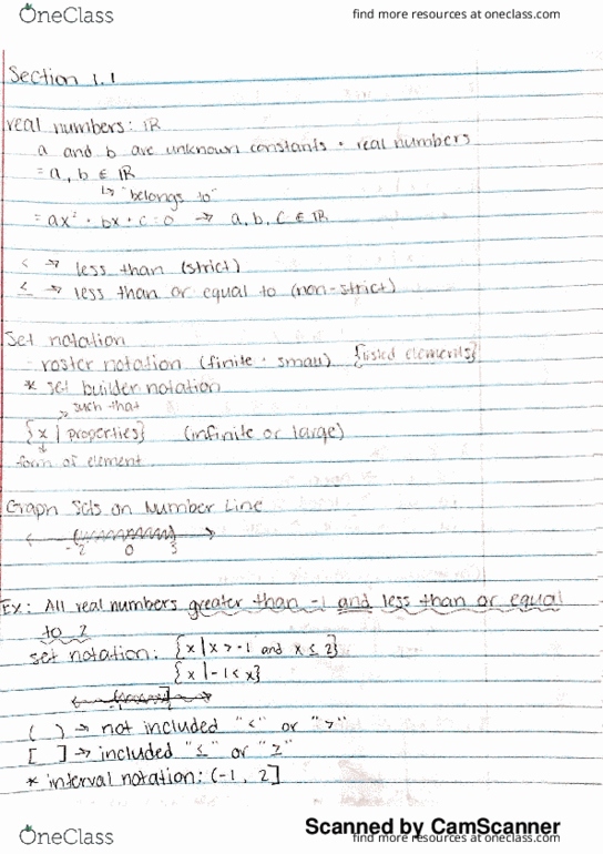 MATH 1260 Lecture 1: Section 1.1 Notes thumbnail
