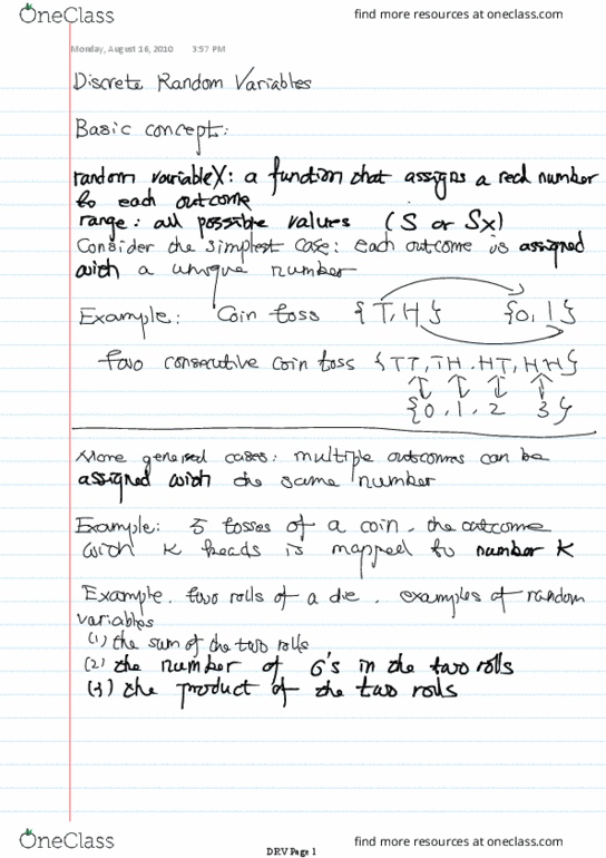 EEE 350 Lecture 13: Discrete RVariable thumbnail