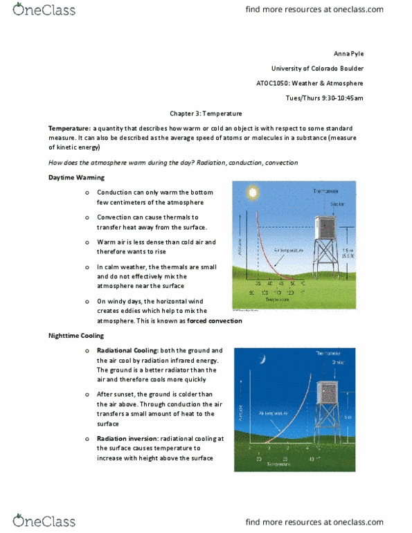 ATOC 1050 Lecture Notes - Lecture 5: Evaporation, Heat Capacity, Wind Chill thumbnail