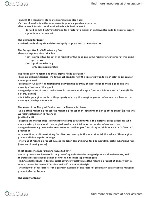 ECO 101 Chapter Notes - Chapter 18: Marginal Cost, Economic Equilibrium, Opportunity Cost thumbnail